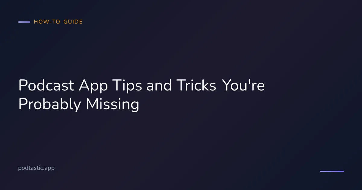 Smartphone showing a podcast app with playback controls and settings